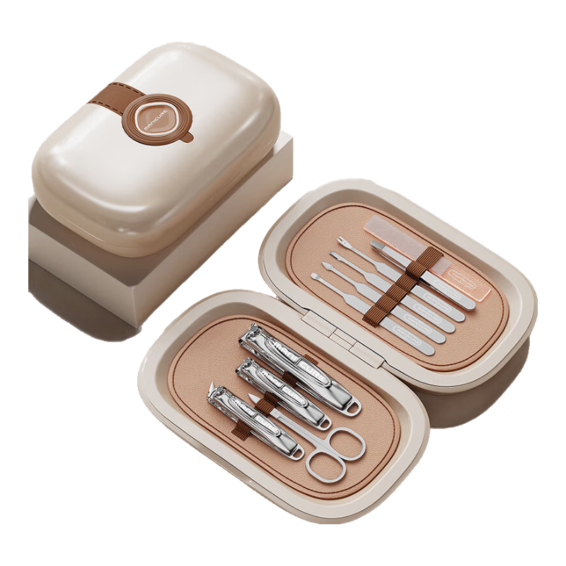Fanji Nail Clipper Set, Including Nail Clippers, Cuticle Trimmers, Ear Pick, Blackhead Remover, Nail Nippers, Pedicure Knife, 10-Piece Set
