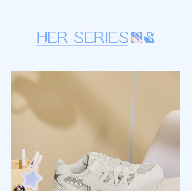 361° Women's Sports Shoes, Spring And Summer Ballet Flats, Mesh Casual Low-Top Chunky Sneakers, 682526769-3 19
