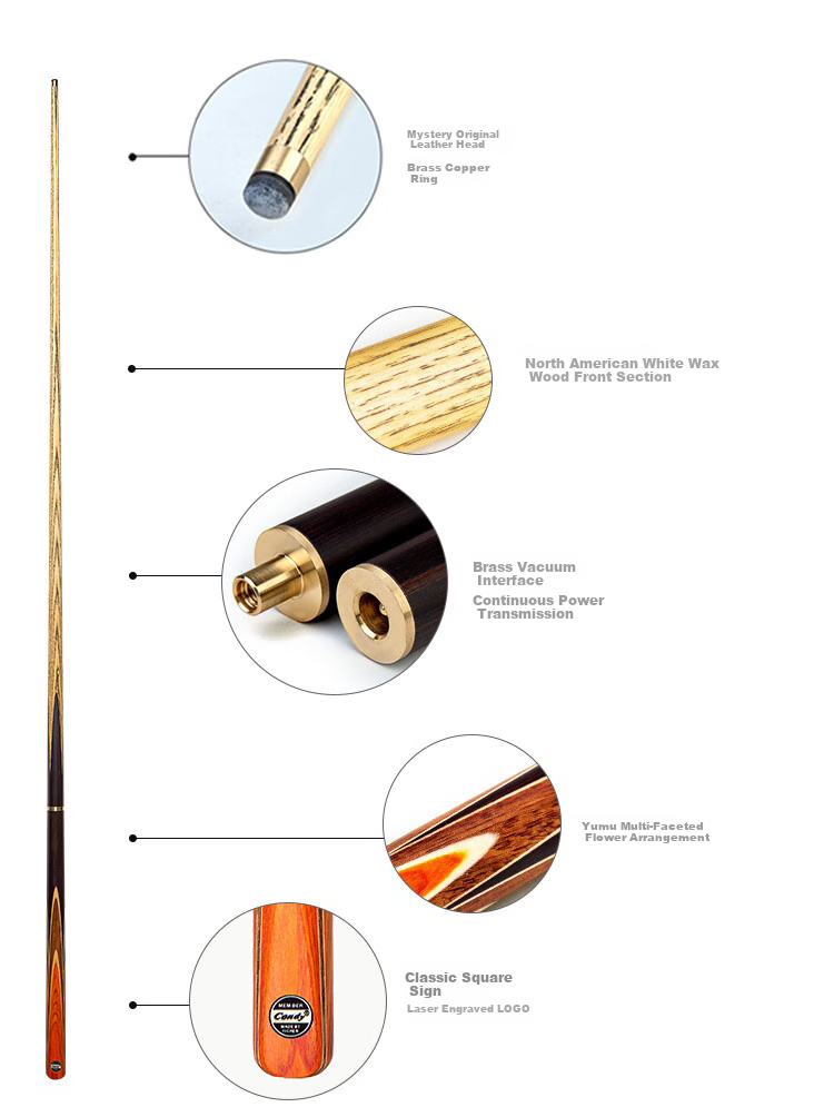 Aomi Zhixin Pool Cue, Snooker, Black Eight, Small Tip, Black 8, Chinese 8-Ball, Medium Tip, Billiard Cue, 16 Colors, 9.5mm 5