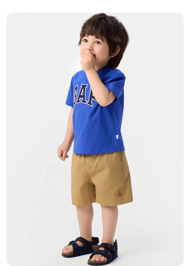 GAP [Same Style for Older And Younger Kids] Boys' Summer Moisture-Wicking Quick-Dry Short-Sleeve T-Shirt Children's Clothing 775228 20