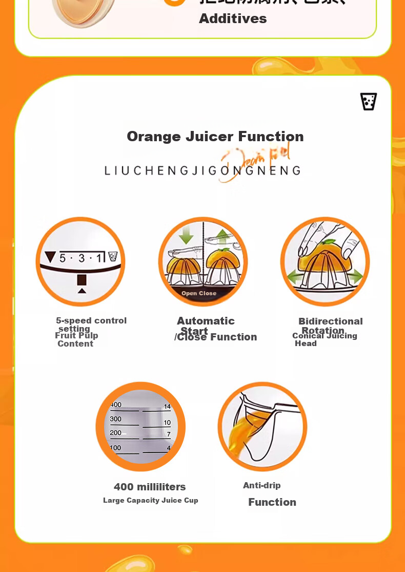 Braun Orange Juicer CJ3000, Manual-Pressed Orange Squeezer, Home Automatic Small Electric Juicer, Fresh Fruit Press 4