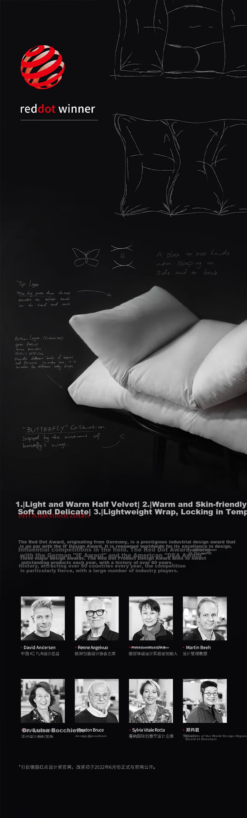 SIDANDA Pillow Core, 95% Goose Down Pillow, Side Sleeping Pillow, Feather Pillow, Half-Side Lying Pillow, Double-Layer Support Structure, Medium Pillow 1
