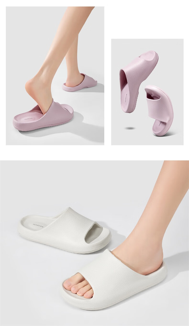 Yierkang Slippers Summer Indoor Home Non-Slip Sandals Outdoor Wear for Men YM53I160 Purple 39-40 3