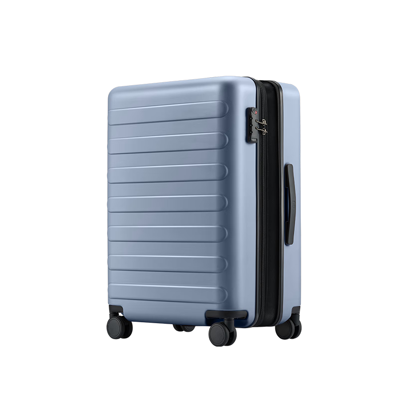 90Fen Luggage 24-Inch Rhine River Expandable Version Suitcase Large Capacity Travel Case Password Lock Lake Blue