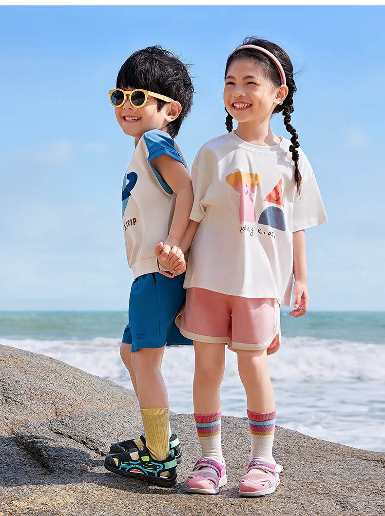 Ginoble Toddler Walking Shoes Summer Sandals Kids Functional Shoes Boys and Girls Star Series GW1746A Western Blue 5