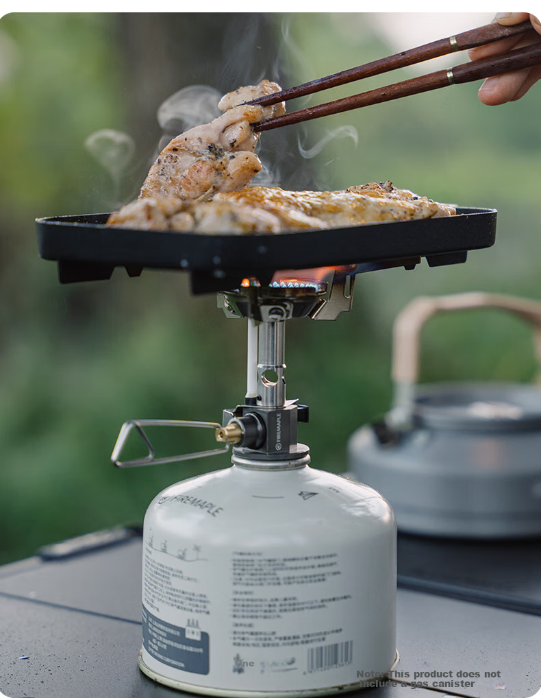 FIRE-MAPLE Integrated Gas Stove in Dark Gray, High-Altitude Cold-Resistant Gas Burner Head, Foldable Windproof Electric Ignition Gas Stove 12