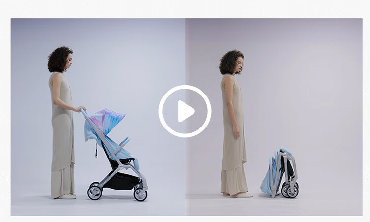 HBR Stroller, Lightweight High-View Children's Carriage, Can Sit Or Lie Down, Mpro Automatic Folding, Energetic Gree 4