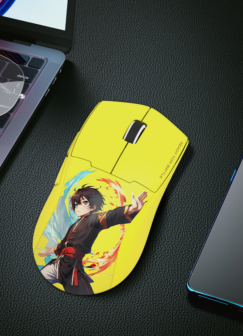 REDRAGON G57 Large Hand Wireless Bluetooth 2.4G Wired Tri-Mode Gaming Mouse, Lightweight, Pixart 3395 High-End E-Sports PUBG LOL Mouse Professional Model - Black 12