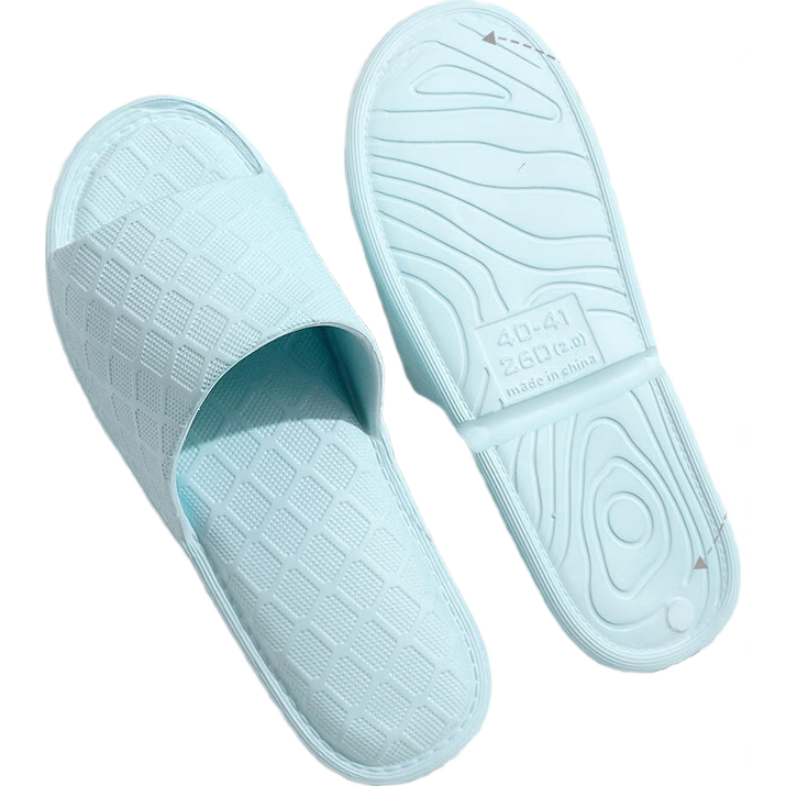 GUOLUOFEI Foldable Portable Ultra-Light Travel Slippers for Business Trip Hotel Summer Unisex Light Blue Size 44-45