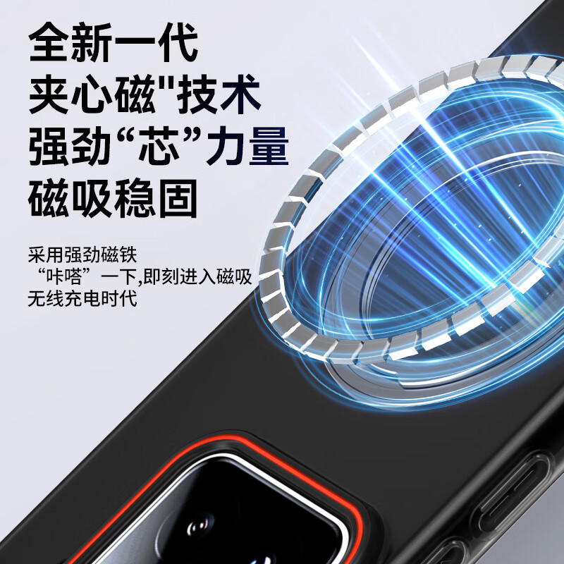 Чехол для Xiaomi 15 Pro Baozou, противоударный, с вращающимся магнитным кольцом-подставкой, мягкий, полупрозрачный, тонкий, матовый белый