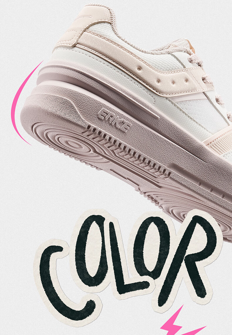 ERKE Women's Sneakers, Summer New Style Breathable Versatile Casual Shoes, Thick-Soled Comfortable Sports Shoes | Wanku 3 9