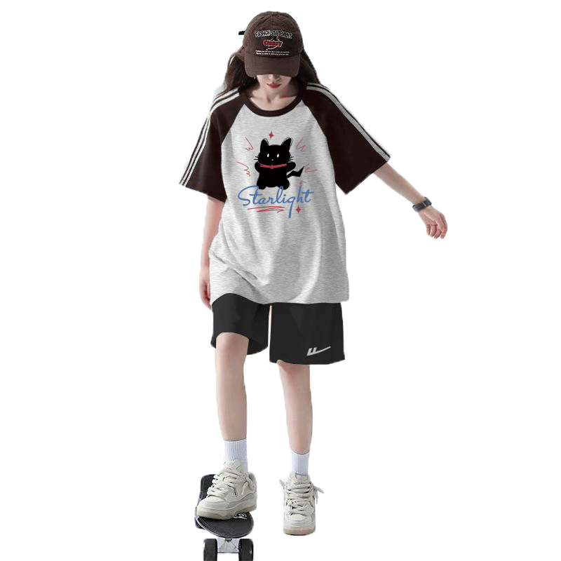 Warrior Women's Short Sleeve T-Shirt Summer 2026 New Popular Casual Fashionable Youthful Sports Fitness Wear for Middle School Students
