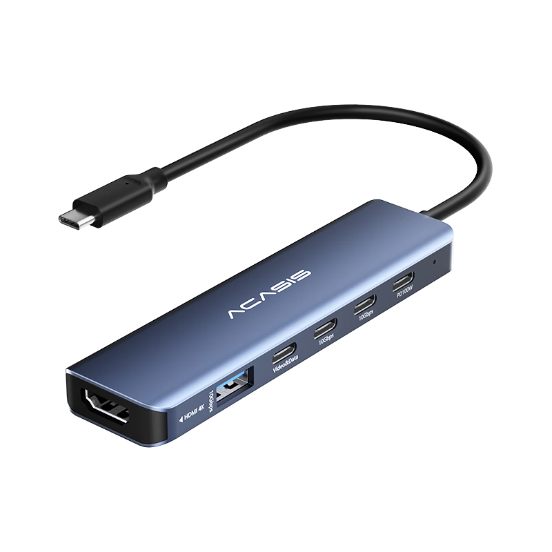 Acasis Type-C Expansion Dock, USB-C to HDMI Converter, 4K 60Hz Multi-Screen Full Function C Video Port, 10G Adapter for Thunderbolt Mac Expansion, 0.25 Meters HB-0101