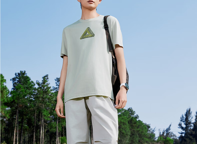Peak Men's Summer Short Sleeve Ice Silk Breathable Cool Casual Loose Sports Outdoor Trendy Cotton T-Shirt DF652250 32