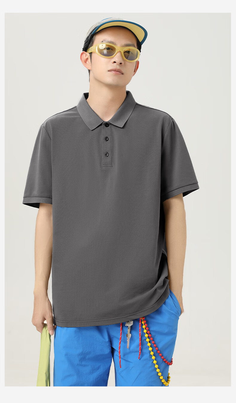 GENIOLAMODE Semir Group Men's Polo Shirt Short Sleeve Summer New Casual Quick-Dry Breathable Light Business Collar T-Shirt 16