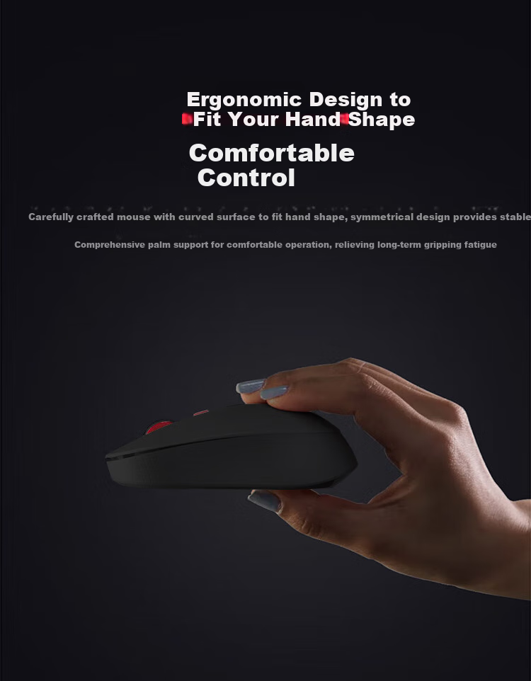 Lenovo Lai Ku Wireless Mouse, Office Mouse, Laptop Mouse, Computer Mouse, Suitable for Desktop/ThinkPad/Lenovo Legion, Wireless 2.4G Quiet WM101 Black 5