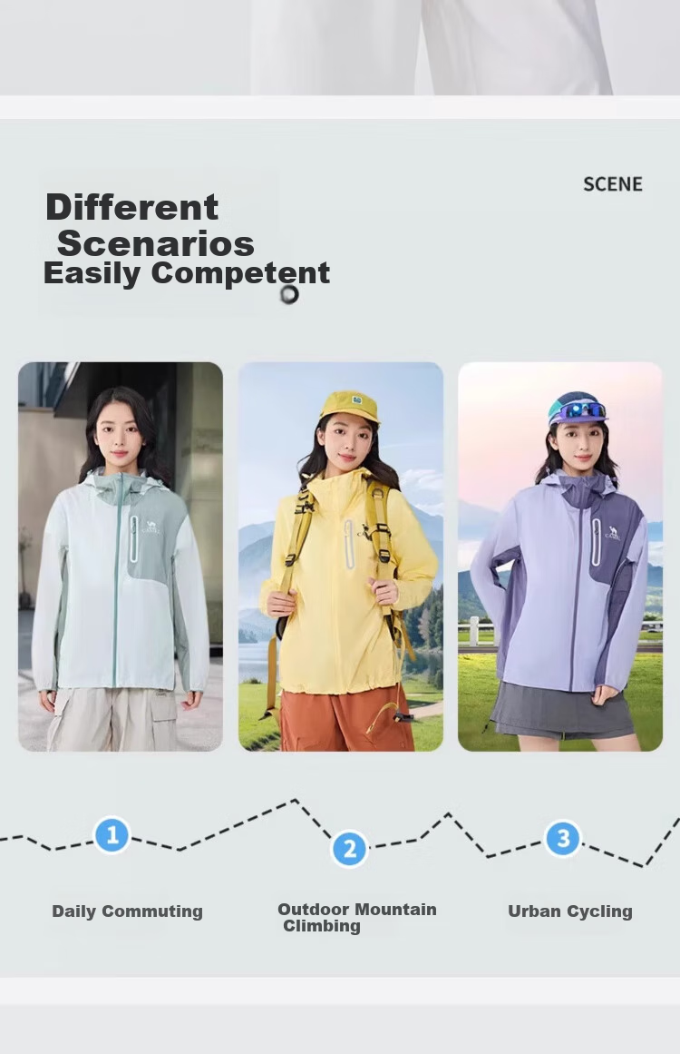 CAMEL [Muguang C+] Sun Protection Clothing, Spring And Summer UPF50+, Cool And Heat-Blocking Sun Protection Garment for Men And Women, Style 9002, Size L 7