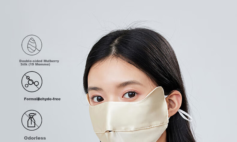 Siggi Silk Sun Protection Face Mask for Women, Summer UV-Resistant Travel Face Covering, 100 Mulberry Silk Face Mask for Women, Gift for Girls 1