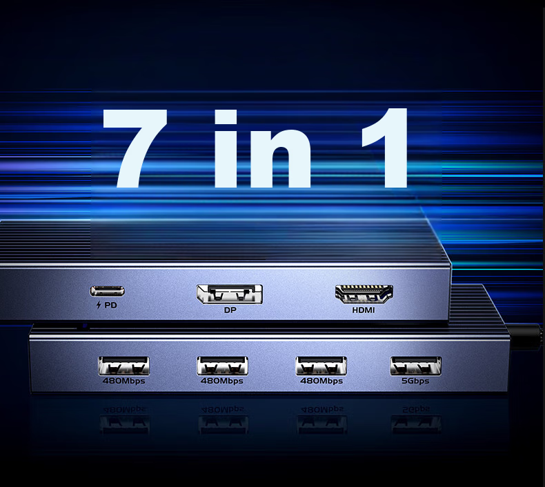 UGREEN Type-C to HDMI/DP Triple Display Adapter USB-C Compatible Thunderbolt 5/4 Expansion Dock MST 5G Adapter 4K 60Hz Multi-Screen Extension for Editing Connecting to Lenovo And Xiaomi Computers 5