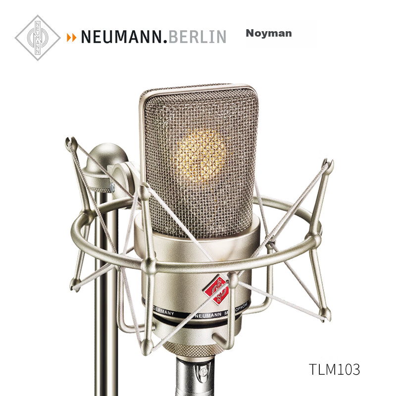 NEUMANN TLM103 Professional Condenser Microphone for Live Streaming, Recording, Large Diaphragm Microphone, Singing Equipment, Voice Recording Instrument, Neumann Microphone with Shock Mount