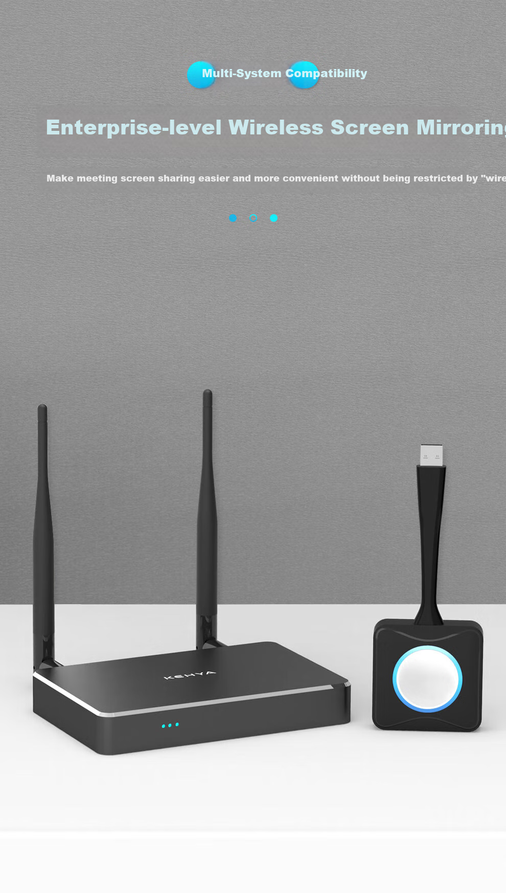 Keya Computer Wireless Screen Mirroring Device, HDMI High-Definition Transmitter, Conference Office USB Laptop Mobile Phone Tablet Screen Mirroring TV Projector Monitor T2800 1