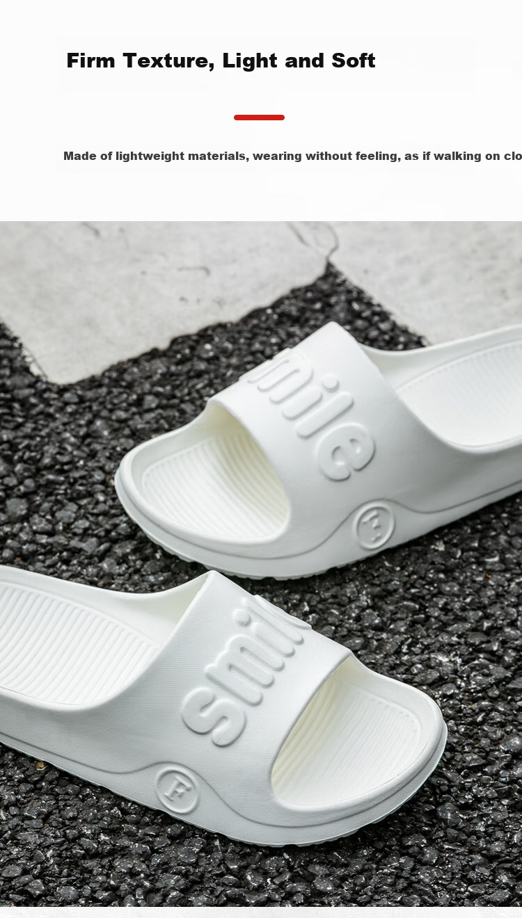 Jiayi Slippers Unisex Thick Sole Soft Elastic Outdoor Bathroom Sandals Night Black Size 42-43 JY2521 8