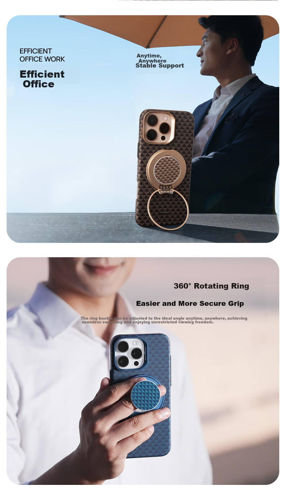 DEFENSE Magnetic Stand Compatible with Apple, Huawei, Xiaomi, Samsung, Honor, Vivo Universal Strong Magnetic Ring Stand 360-Degree Rotation Extendable Folding Multifunctional Yuan Series Jingshui 2