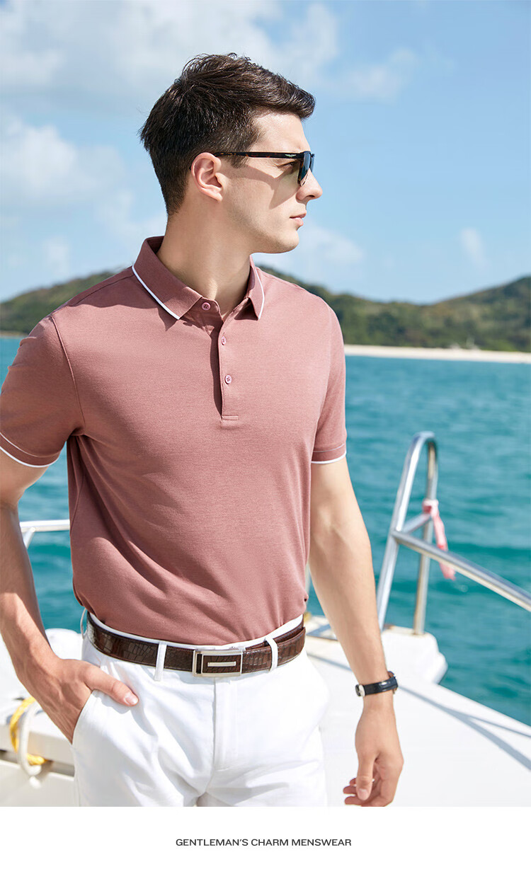 Antonio 55% Mulberry Silk Cooling Breathable High-End Short Sleeve Polo Shirt Men Summer Knitted Business Casual T-Shirt Top 17