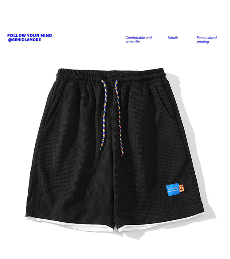 GENIOLAMODE Men's Shorts, Lightweight And Loose-Fitting for Summer, Casual Versatile Ice Silk Five-Point Shorts 1