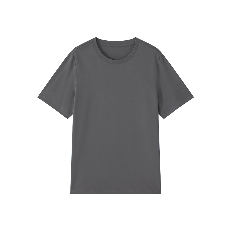 JD Original [Cool And Quick-Dry] Men's Sports Short-Sleeve T-Shirt, Summer Cotton Running Fitness Outdoor Clothing, Gray, 2XL