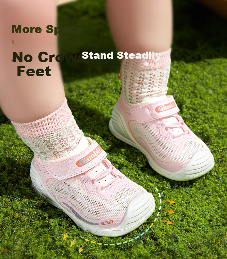 Ginoble Summer Breathable Baby Walking Shoes for 8-18 Months, Boys And Girls Mesh Sandals GB2436 Cream White 8