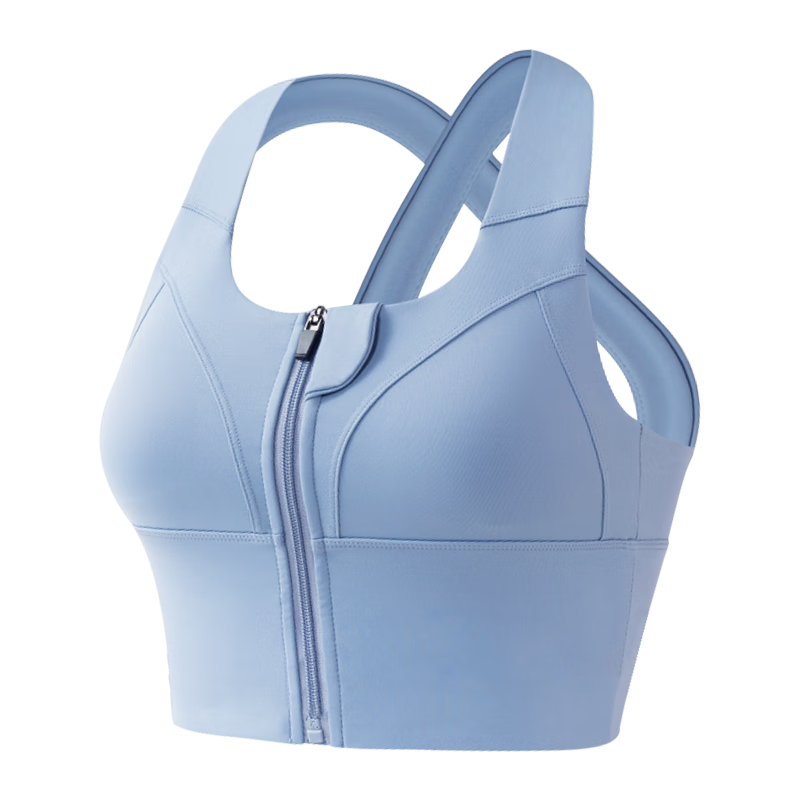 XUEXIMAN Plus Size High Impact Sports Bra for Women, Anti-Shock Running Fitness Front Zipper Yoga Tank Top