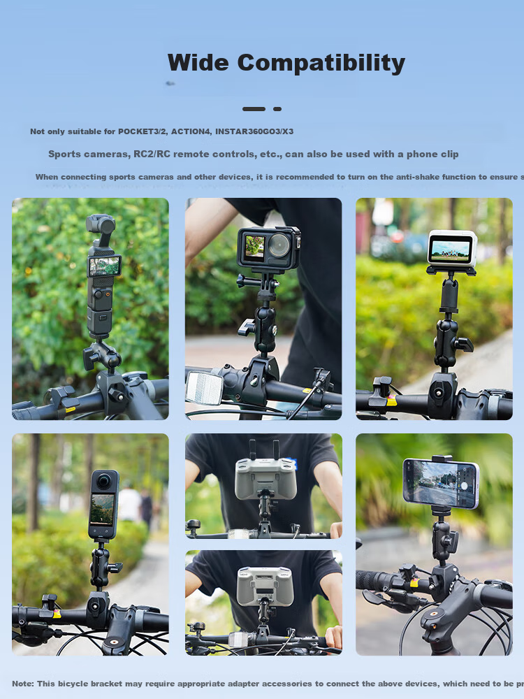 Earlymen Metal O-Ring Mount for Action Cameras, Compatible with DJI Action 5 Pro/Insta360 Ace Pro 2/Go 3s/Gopro 13 And Other Universal Cycling Mounts And Motorcycle Mounts 7