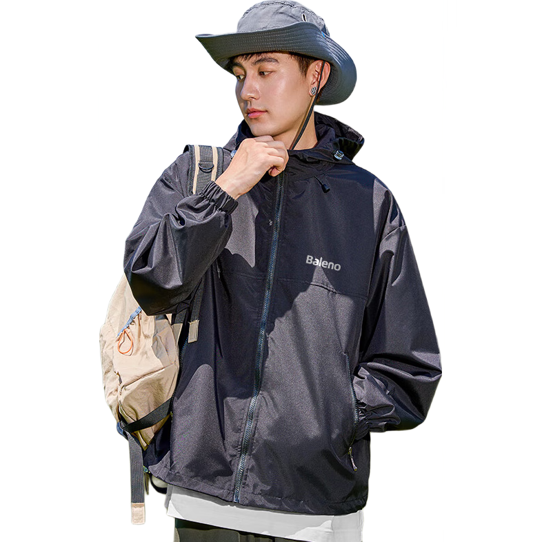 Baleno Jacket for Men And Women, Spring And Autumn Trendy Simple Windproof Casual Hooded Jacket, Loose Versatile Zip-Up Cardigan Spring Outfit