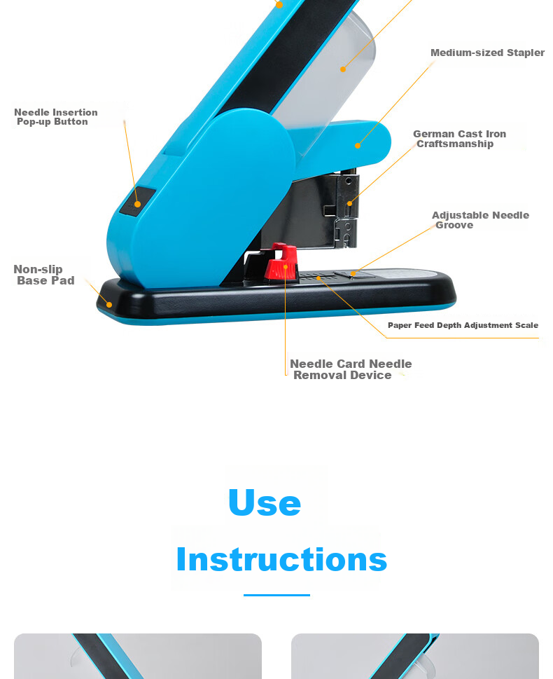 KW-Trio Heavy-Duty Low-Effort Thick Stapler, Large Office Stapler, Extra Thick 23 Series, Can Staple up to 130 Pages 10
