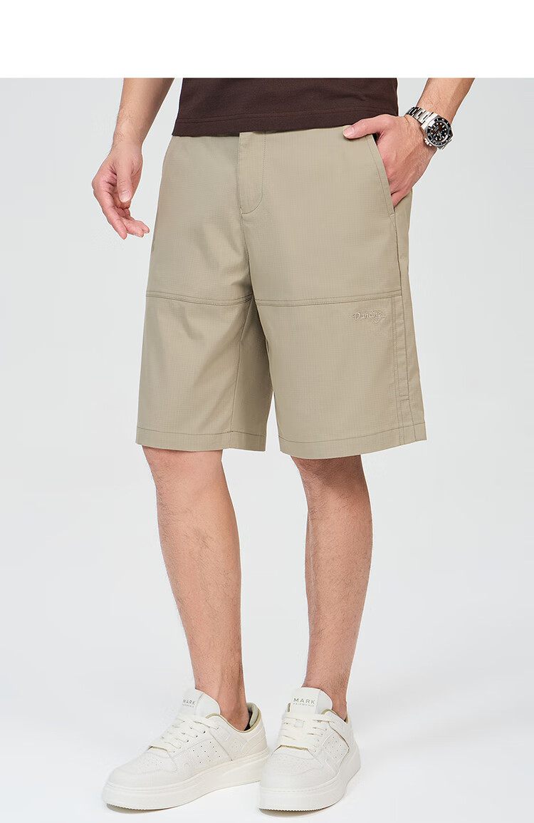 DANCING WOLVES [Cool Sensory Solorona] Summer Split Design Trendy Versatile Casual Shorts for Men, 001 Black, Size 38 9