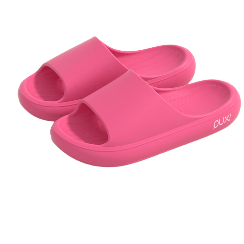Poxi New EVA Thick-Soled Squishy Slippers for Women, Indoor Home Couple Slippers for Men, Light Water Color, Size 35-36