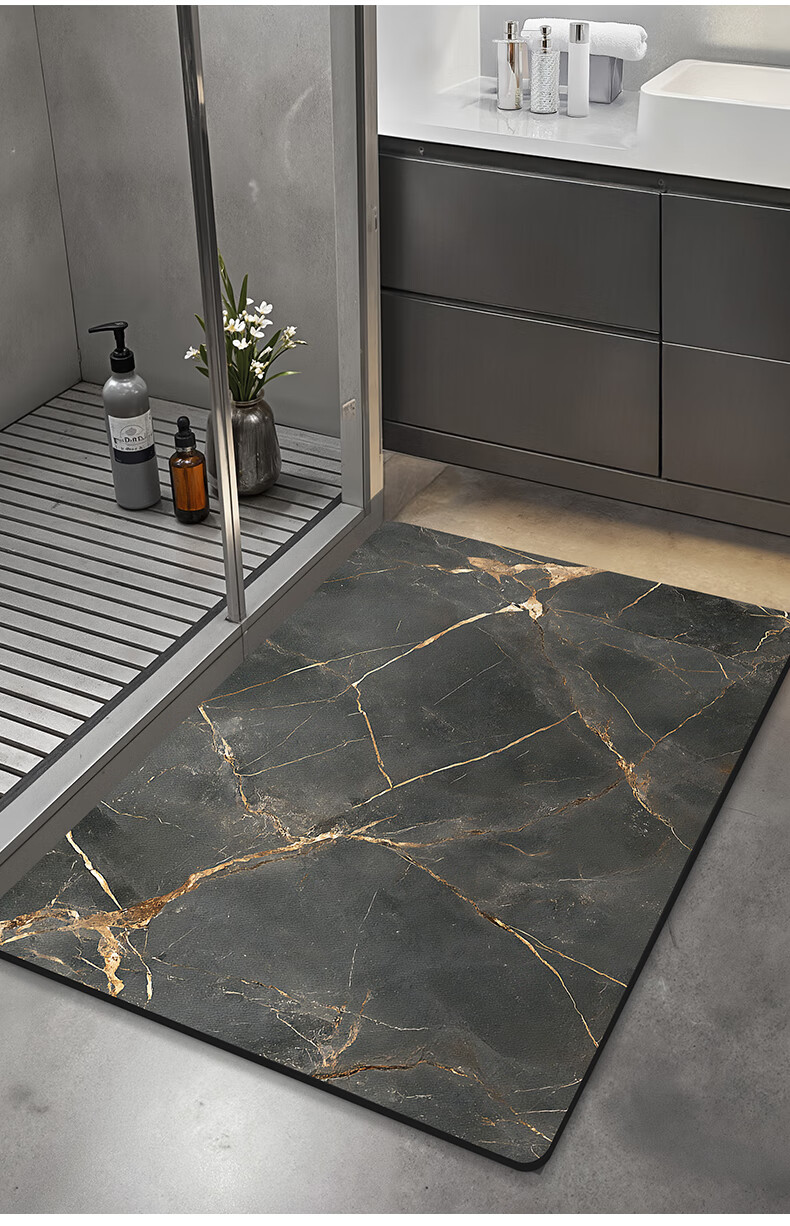 Dajiang Bathroom Floor Mat Non-Slip Absorbent Toilet Rug 40x60cm 7