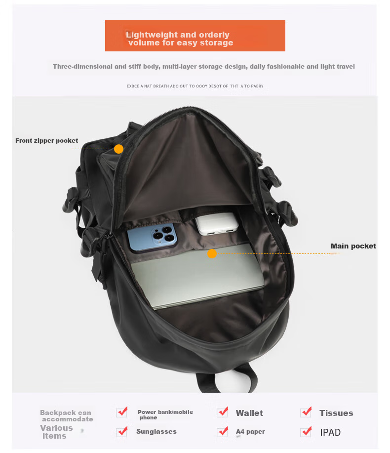 Viney Backpack, Lightweight Shoulder Bag for Grades 3-6, Middle School And High School Students, College Students, Travel, Business Trips, Large Capacity Laptop Bag 4