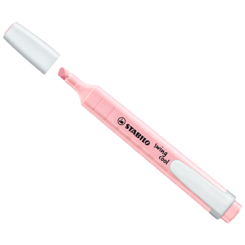 STABILO Le Cool Macaron Highlighter Pen Handwritten Report Yellow Note-taking Journal 275/129 (Peony Pink)