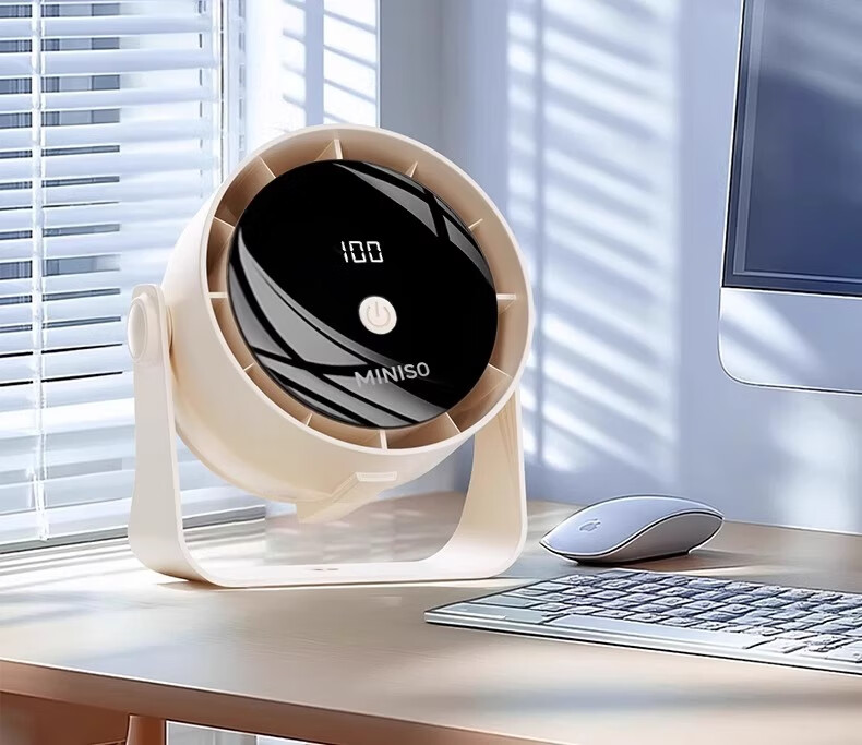MINISO Desktop Fan Cooling Mini Ultra-Quiet Air Circulator Small Fan 2026 New Model Long Battery Life 3C Certified USB Plug-In Fan High Airflow for Student Dormitory Office 1 36