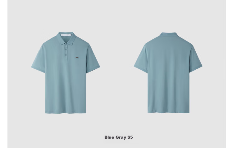 HLA Short-Sleeve Polo Shirt for Men, Summer 2025, Light Business Fashion Series, Cool-Feeling Short-Sleeve Men's Shirt HNTPW2J067A 7
