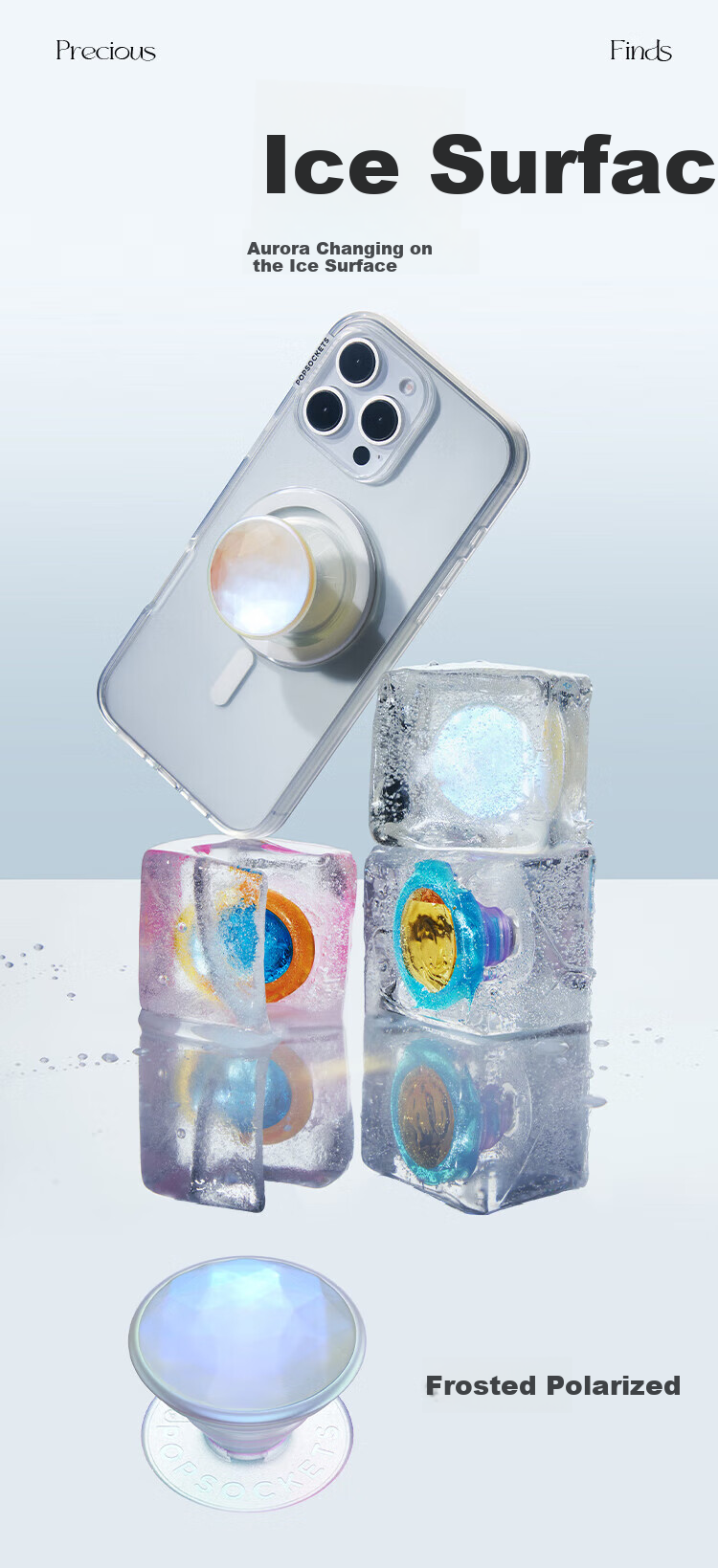 PopSockets [Finger Treasure] PopSockets Bubble Phone Stand, Airbag Retractable Anti-Drop Adhesive Stand Ring Clip, Golden Time 3