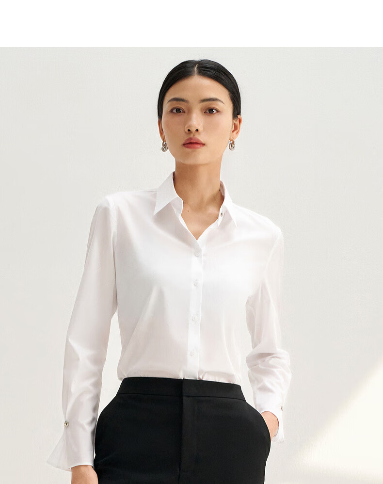 G2000 Modal Stretch Women's Comfortable Skin-Friendly Spring Summer Office Long Sleeve Shirt Ice Blue 34 2