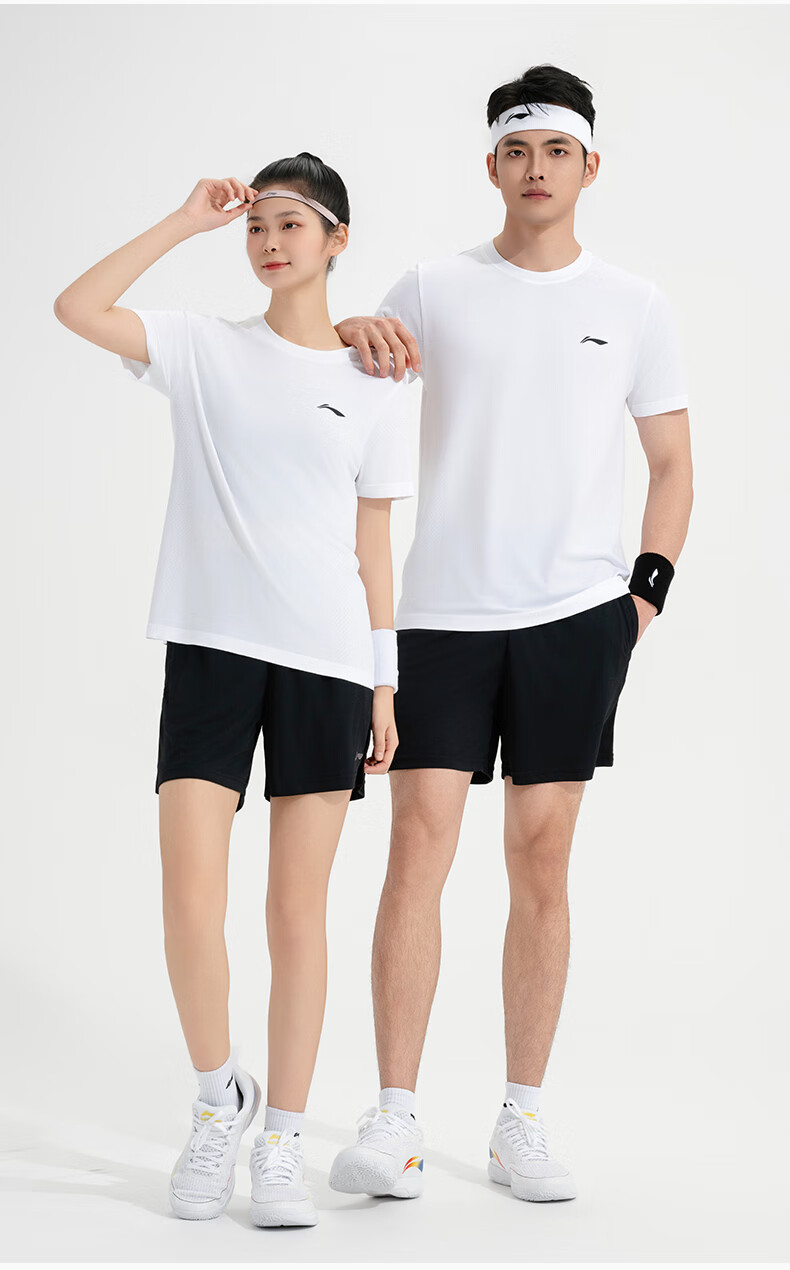 LI-NING Table Tennis Short Sleeve Shirt Badminton National Team Competition Sportswear Quick-Dry Set Men/Women Two-Piece Set 7