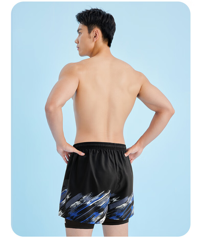 Peak Men's Swim Trunks with Anti-Embarrassment Lining, Quick-Dry, Loose Fit, Square Leg Beach and Resort Shorts for Hot Springs and Seaside Vacation 3