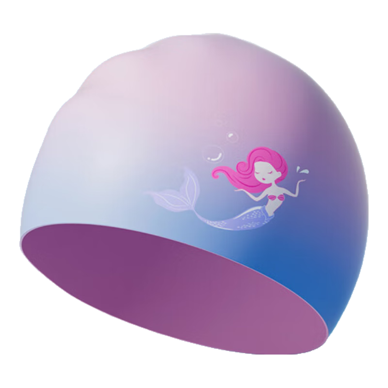 361° Children's Swim Cap, Non-Constricting, Waterproof, for Boys And Girls, Silicone Swim Cap, Enlarged Ear Protection Cap