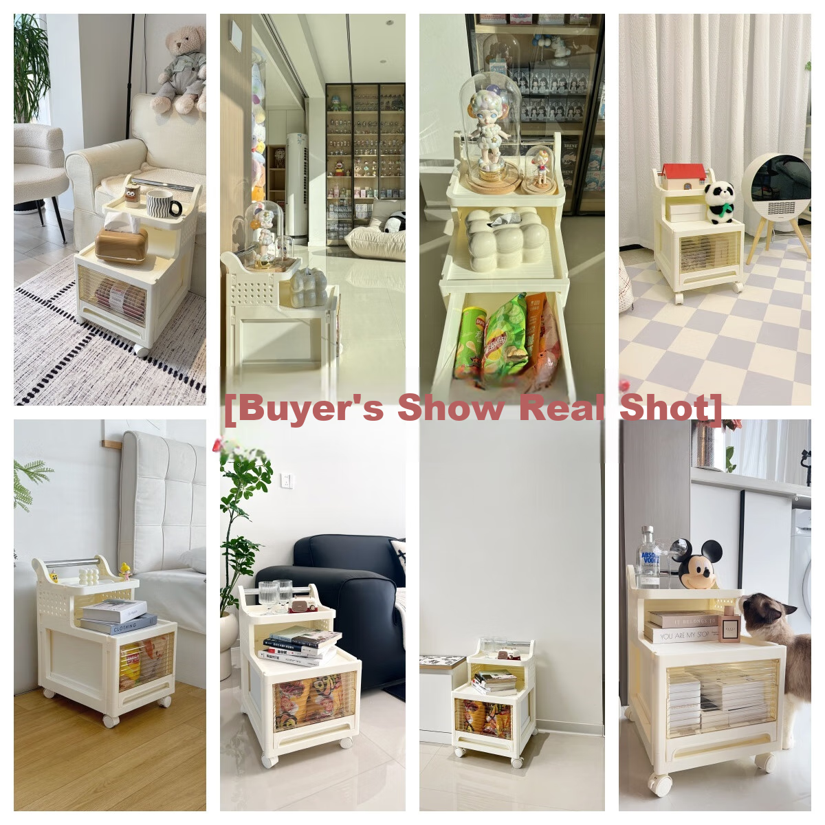 XIAOJIANGCAI Storage Cabinet, Mobile Cart with Drawers, Multi-Layer Organizer for Home Use, Snacks, Toys And Miscellaneous Items, Medium-Sized Six-Tier Storage Cabinet 1