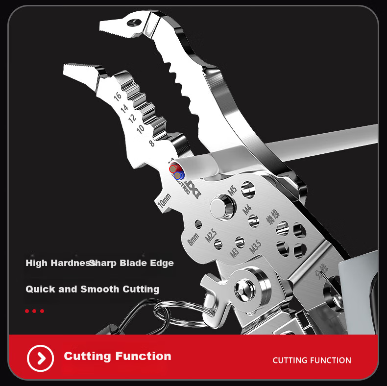 DELIXI ELECTRIC Wire Stripping Pliers, Electrician's Cutter, Multifunctional Wire Cutter, Wire Crimping Pliers, Specialized Cable Cutters for Electricians, Wrench Wire Stripping Pliers 4