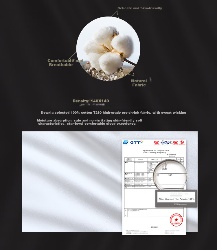 Downia Australian Pillow, Five-Star Hotel Down Pillow, 95% White Goose down Pillow, Soft Cotton Medium Pillow 74*48CM 7